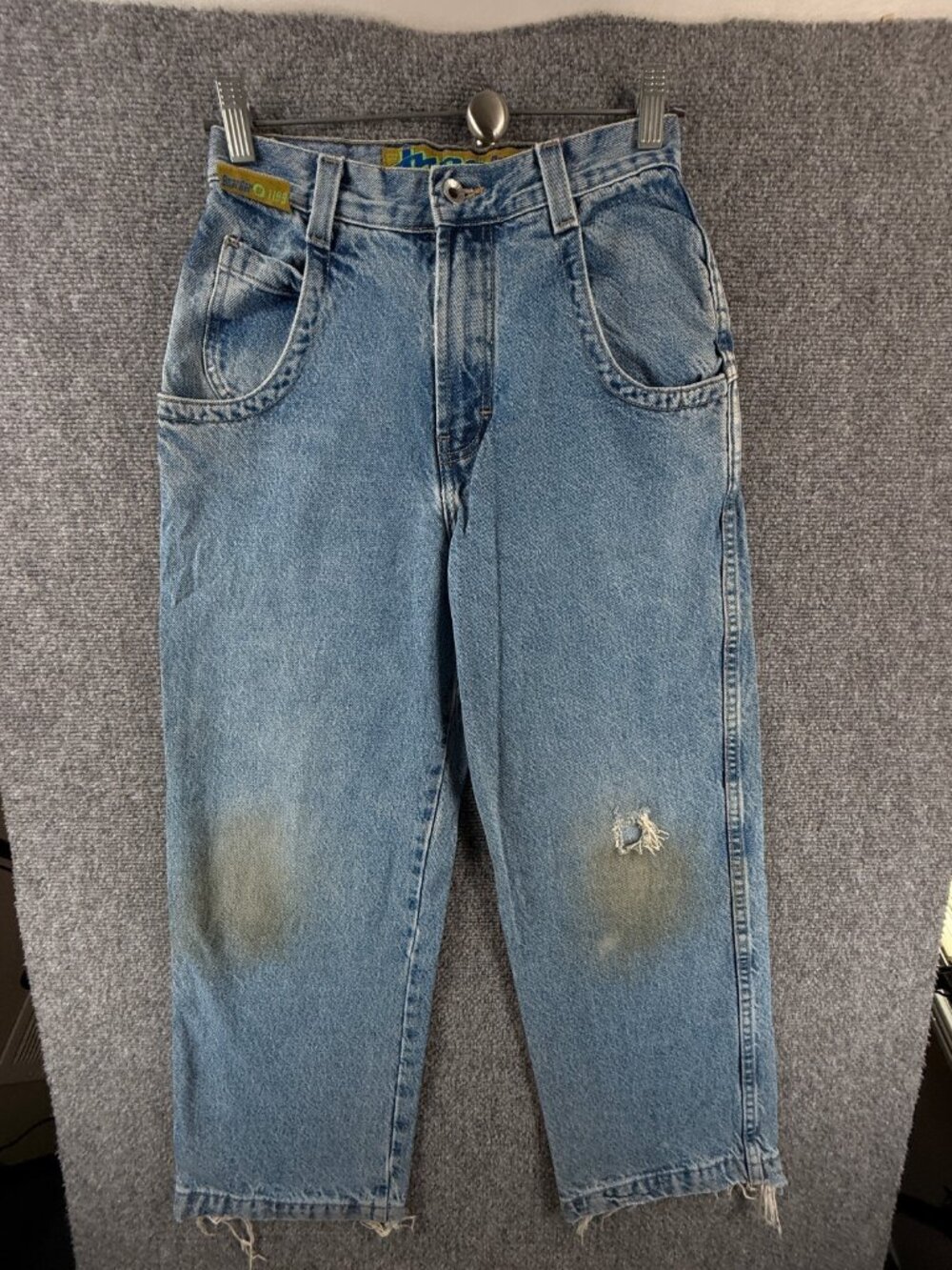 JNCO Boarder 1199 Jeans Blue Denim K1199 USA Made 14 Embroidered Y2K ACTL 26X26
